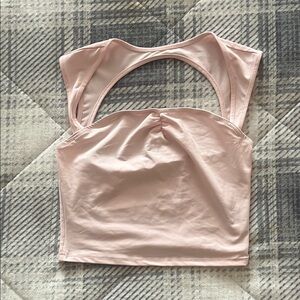 Chic Pink Open Back Crop Top